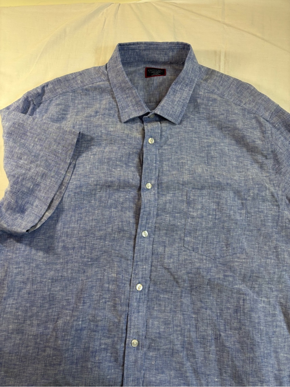 UNTUCKit Men's Light Blue Linen Button-Down Shirt